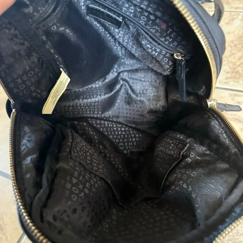 Kate Spade Black Mini‎ Backpack Travel Bag Nylon